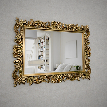 Sleek Wall Mirror 3D model image 1 