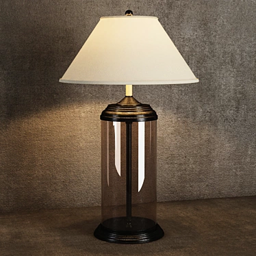 Stylish Bronze Table Lamp 3D model image 1 