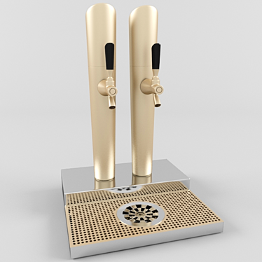 Skyline Beer Tower, 2 Faucet - Classic Elegance for Your Home Bar 3D model image 1 