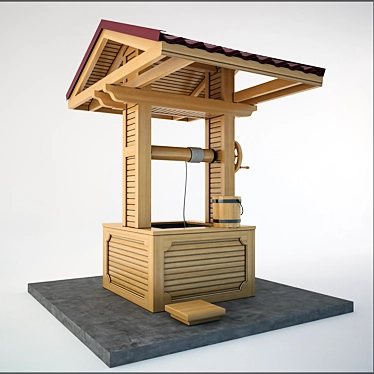 Wooden Well 3D model image 1 