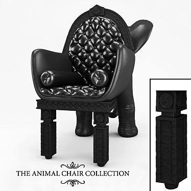 Maximo Riera's Elefant: Majestic Animal-Inspired Chair 3D model image 1 