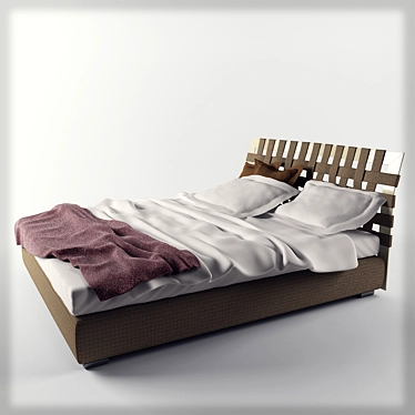 Modern Netted Bed 3D model image 1 
