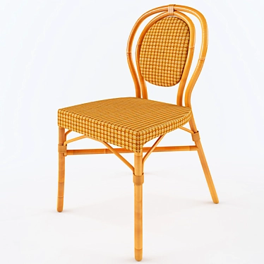 Rousseau Wicker Chair 3D model image 1 