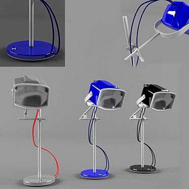 Sleek Design Office Lamp 3D model image 1 