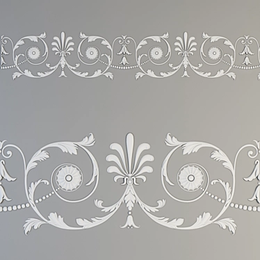 Elegant Bas-relief Décor 3D model image 1 