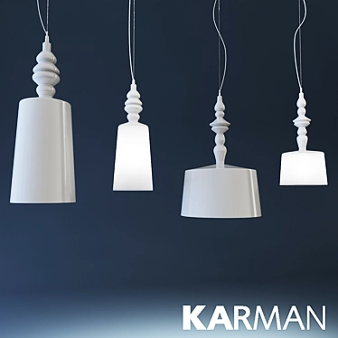 Elegant Pendant Light: Karman ALÌ E BABÀ 3D model image 1 