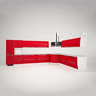 Modern Italian Kitchen - Scavolini 3D model image 1 