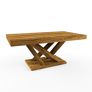 Madero Driftwood Dining Table: Rustic Elegance for Your Space 3D model image 1 