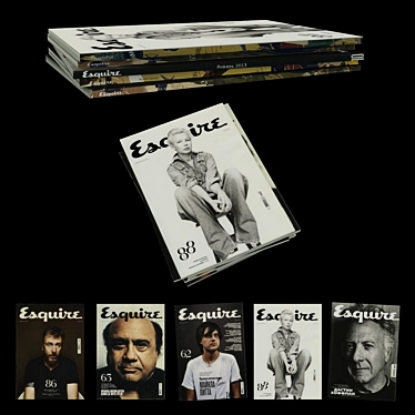 5 Esquire magazines, high-res textures 5500x3700 3D model image 1 