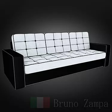 Modern Leather Sofa 3D model image 1 