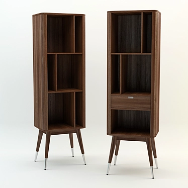 Stylish Naver Bookshelves 2770-2772 3D model image 1 