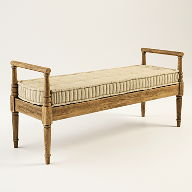 Modern Dudley Bench - Stylish and Functional 3D model image 1 