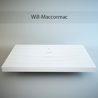 MacCormac Slim Basin: Elegant Design, Minimal Splashing 3D model image 1 