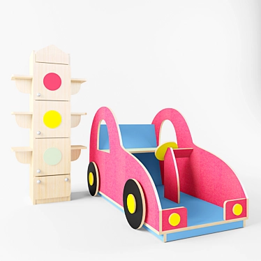 Playful Kindergarten Furniture 3D model image 1 