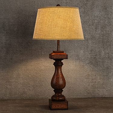 Elegant Brass Table Lamp 3D model image 1 