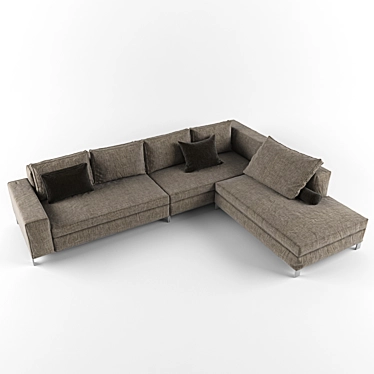 Versatile Two-Piece Sectional Sofa 3D model image 1 