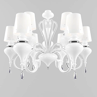 Elegant Chinese Chandelier 3D model image 1 