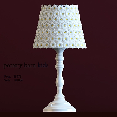 Daisy Delight Lampshade 3D model image 1 