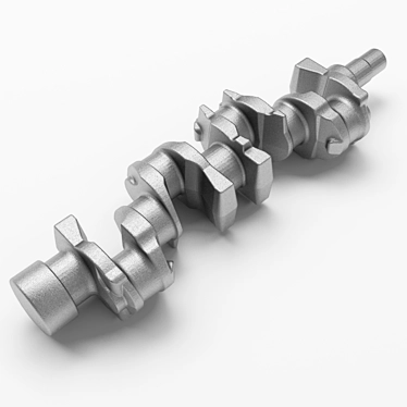 Heavy-Duty Crankshaft Forging 3D model image 1 