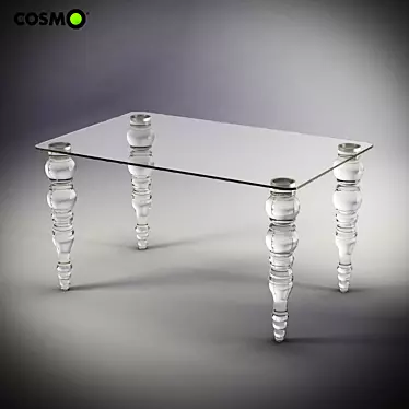 Contemporary Dining Table 3D model image 1 