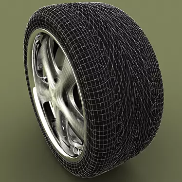 Vintage Rustic Model Wheel 3D model image 1 