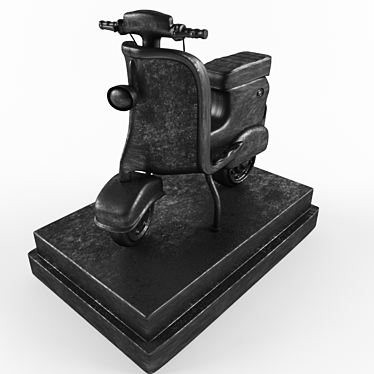 Riding in Style: Motorcycle Sculpture 3D model image 1 