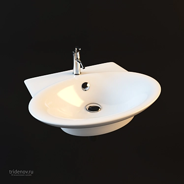 Jacob Delafon Presquile E4438: Modern, Compact Bathroom Shell 3D model image 1 