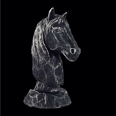 Handmade Chess Horse: Equine Elegance 3D model image 1 