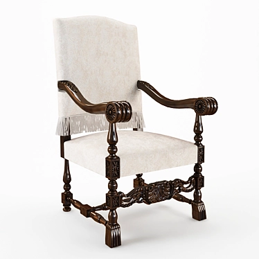 Classic Photo-inspired Textured Chair 3D model image 1 