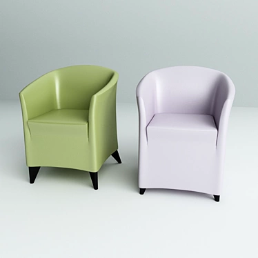 Minimalist Lounge Chair by Wittmann 3D model image 1 