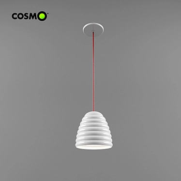 Modern Red Flex Pendant Light 3D model image 1 