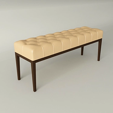 Elegant Upholstered Ottomans & Stools 3D model image 1 