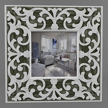 Title: Mainesilver Framed Mirror 3D model image 1 