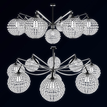 Elegant Crystal Chandelier 3D model image 1 