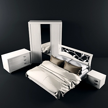 Modern Olivia Bedroom Set 3D model image 1 