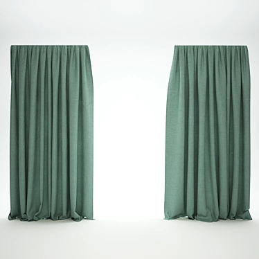 Elegance Collection: Luxury Curtains 3D model image 1 