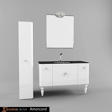 Amarcord White Eurolegro Cabinet 3D model image 1 