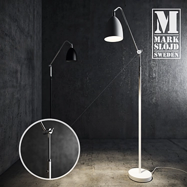 Elegant Markslojd FREDRIKSHAMN Floor Lamp 3D model image 1 