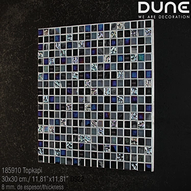 Elegant Mosaic Wall Tile: DUNE TOPKAPI 3D model image 1 