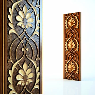 Exquisite Uzbek Woodcarving 3D model image 1 