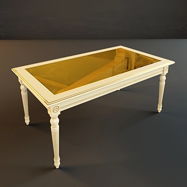 Bronze Mirror Coffee Table | VERONA mobili mod. TPR 120x70 3D model image 1 