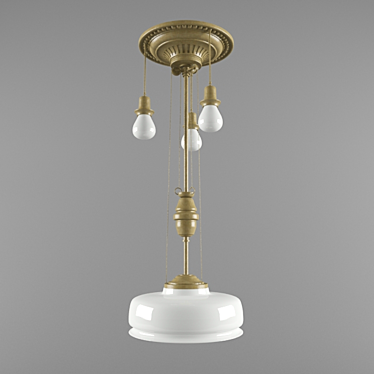 Vintage Antique Lamp 3D model image 1 