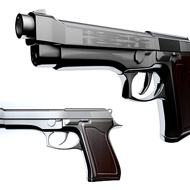 Beretta Model Pistol 3D model image 1 