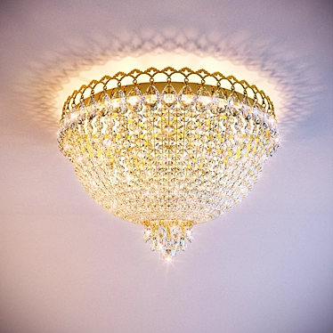 Sparkling Crystal Ceiling Light 3D model image 1 