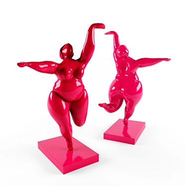 Elegant Ballerina Statue 3D model image 1 