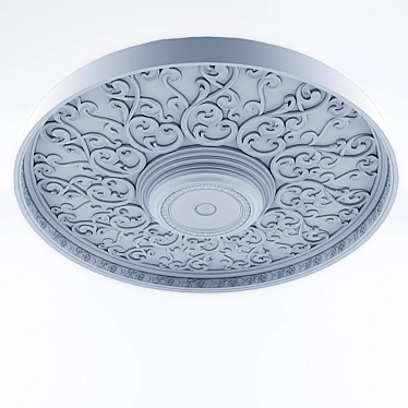 Elegant Stucco Ceiling Detail 3D model image 1 