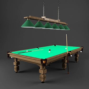 Seductive Slate Billiards Set 3D model image 1 