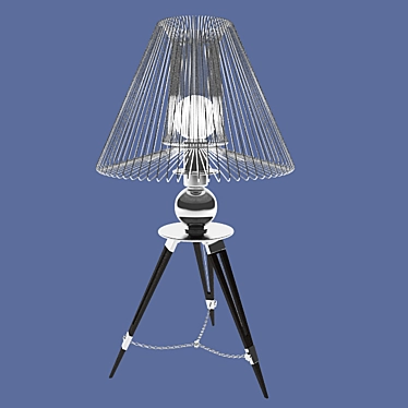 Elegant Standing Lamp 3D model image 1 
