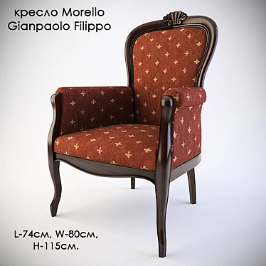 Italian Luxury Armchair: Morello Gianpaolo 3D model image 1 