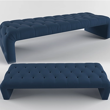 Elegant Bedside Bench 3D model image 1 